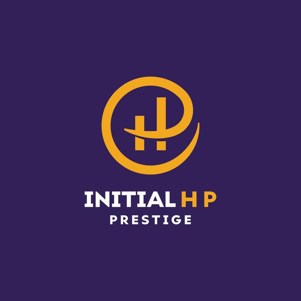 logotipo de la letra hp vector