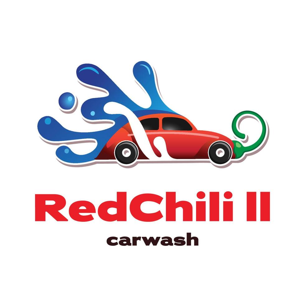 Red Chili Car Wash II Logo vector