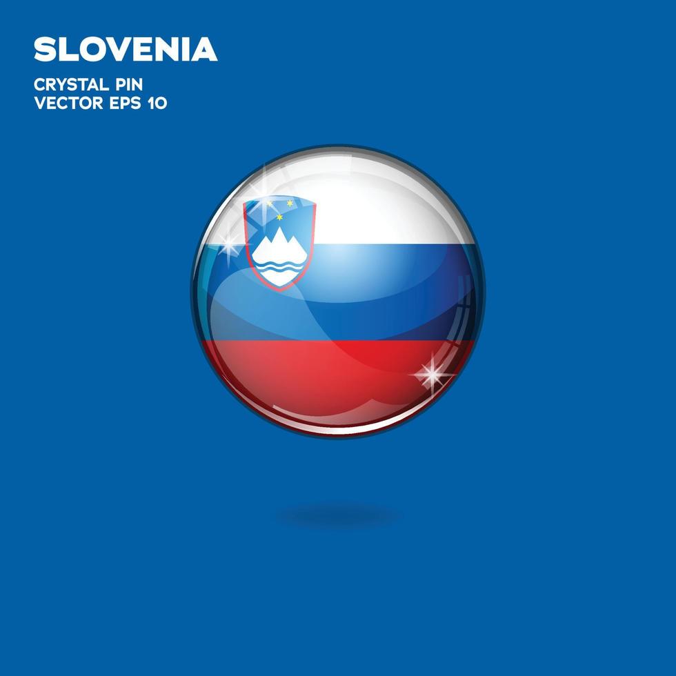 Slovenia Flag 3D Buttons vector