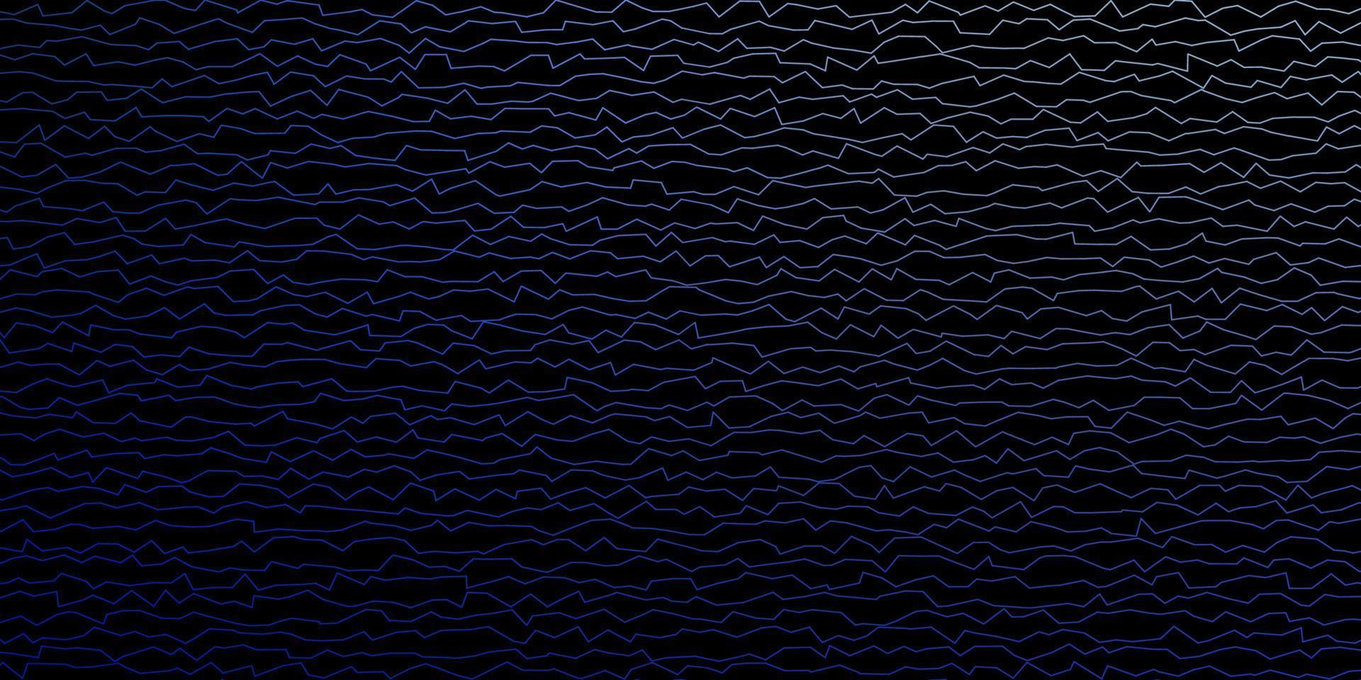 Dark BLUE vector background with bent lines.