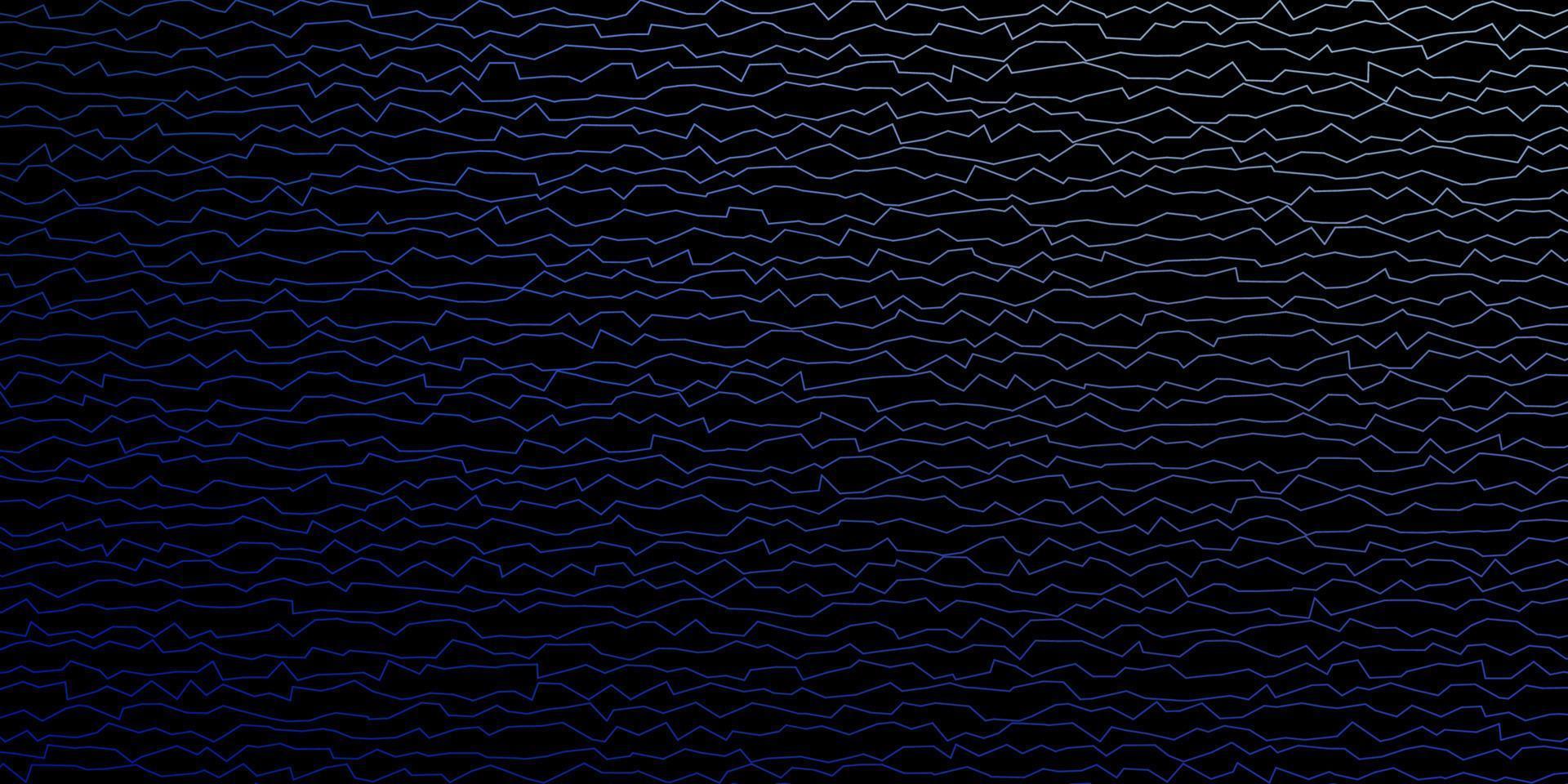 Dark BLUE vector background with bent lines.