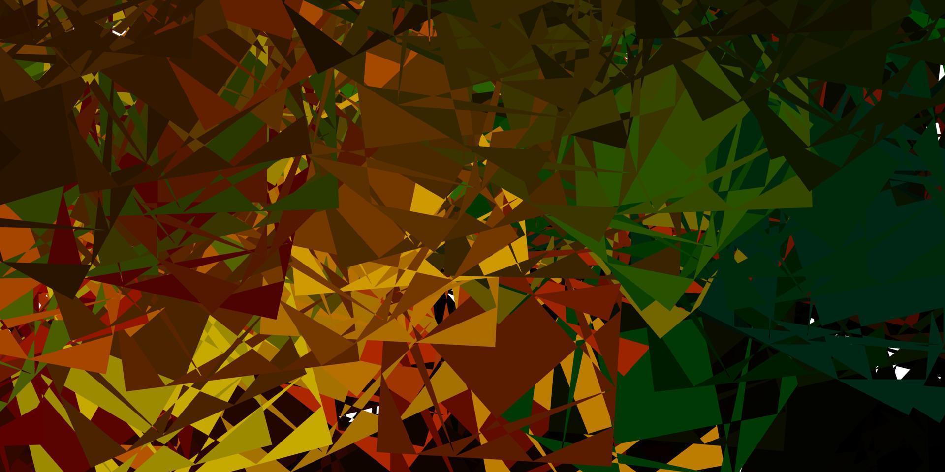 Dark Green, Yellow vector texture with memphis shapes.