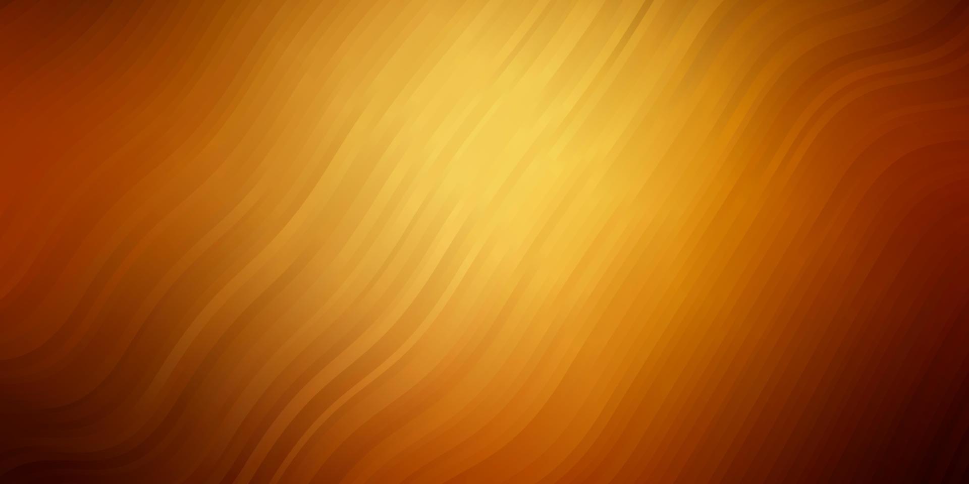 Dark Yellow vector background with lines.