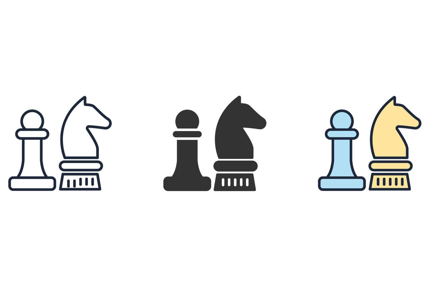 chess icons  symbol vector elements for infographic web