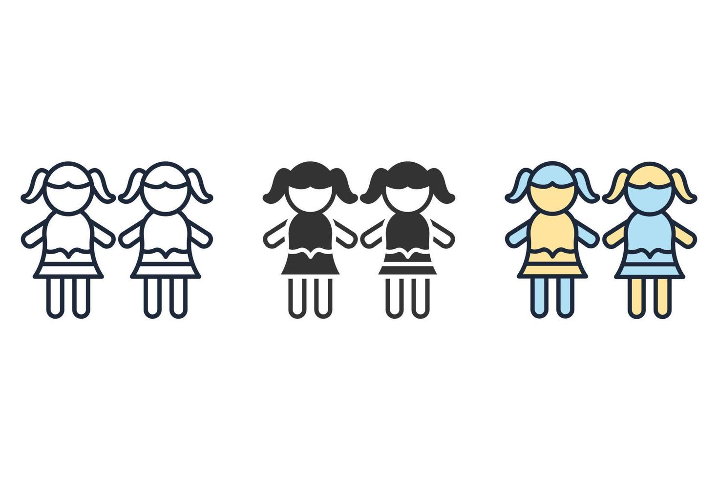 Doll toy icons  symbol vector elements for infographic web