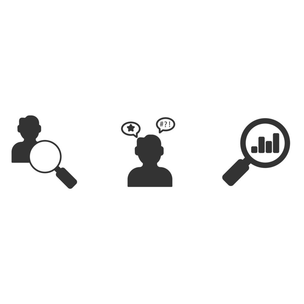 Targeting strategy icons  symbol vector elements for infographic web