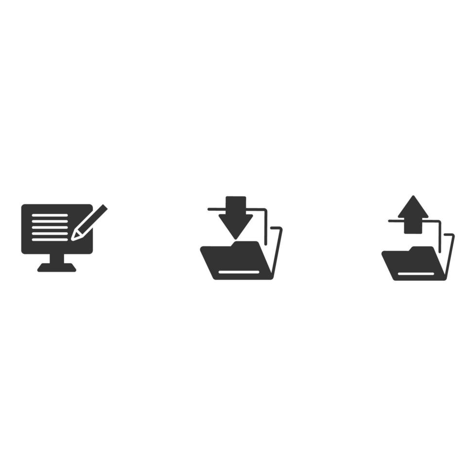 Cloud document access and sharing service icons  symbol vector elements for infographic web