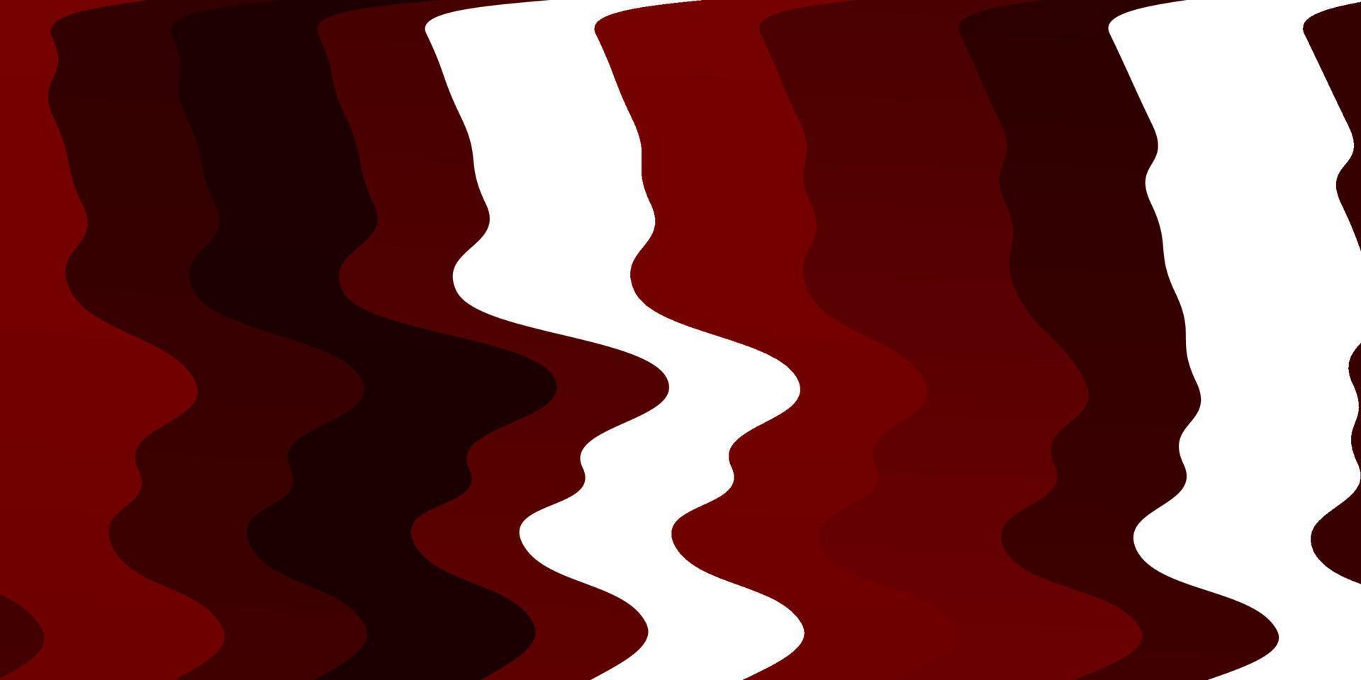 Dark Red vector background with curved lines.