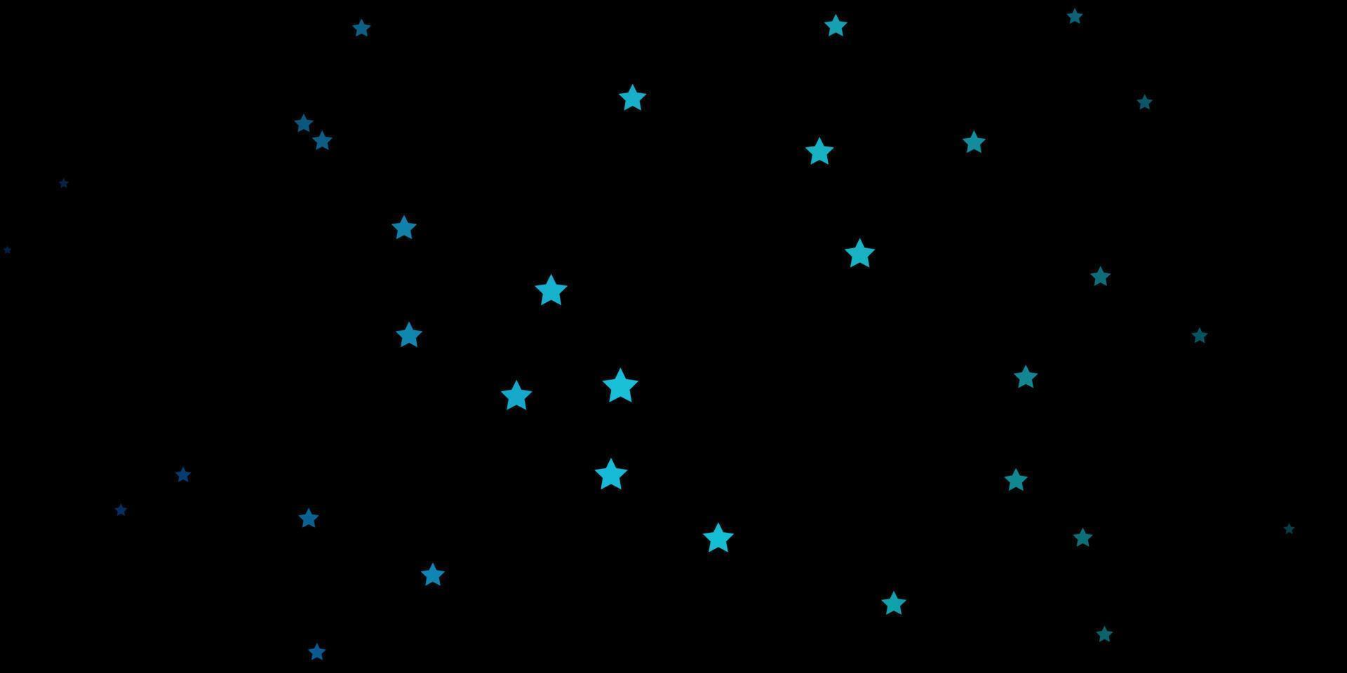 Dark BLUE vector texture with beautiful stars.