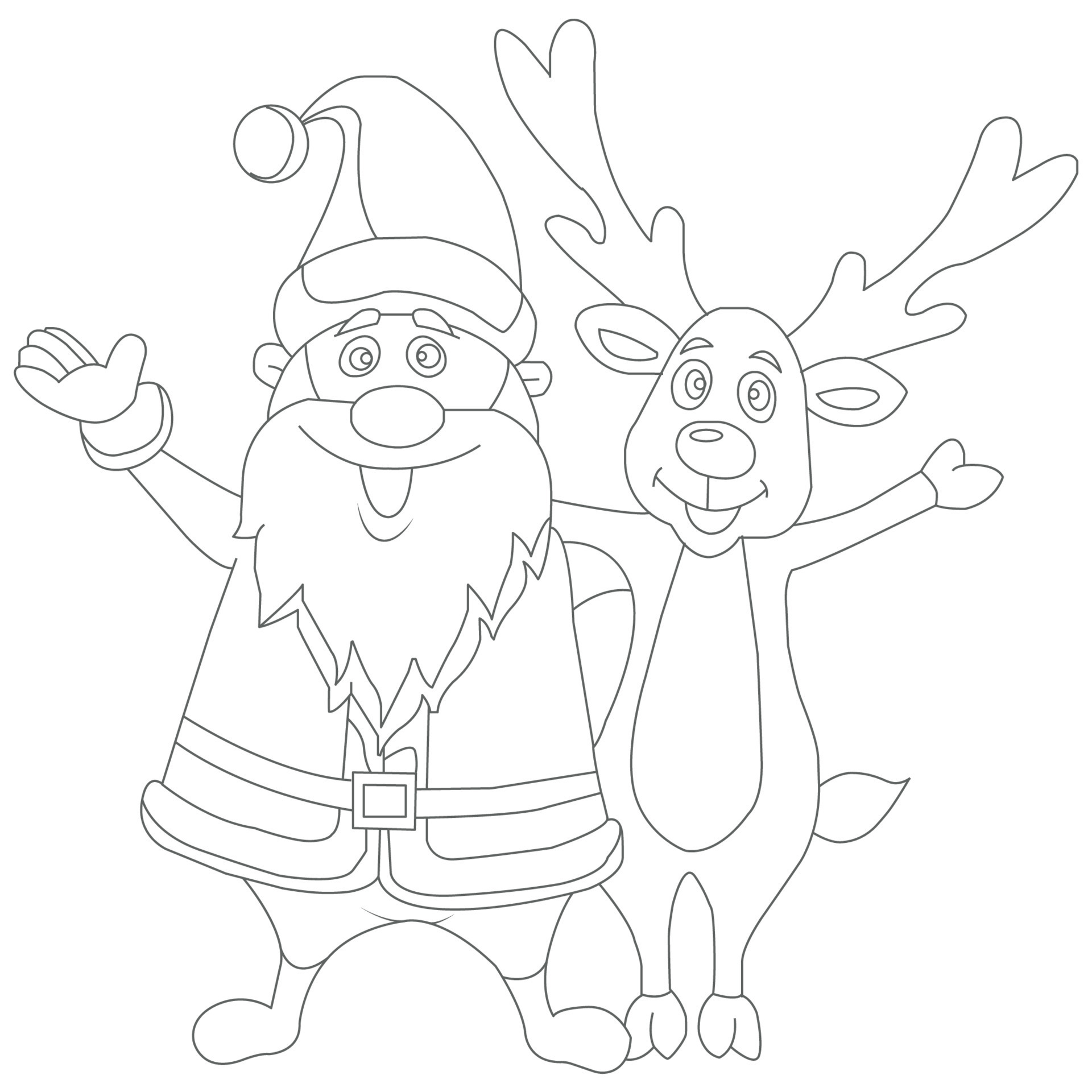 Coloring pages. Waiting for Merry Christmas. Gingerbread cookies, man