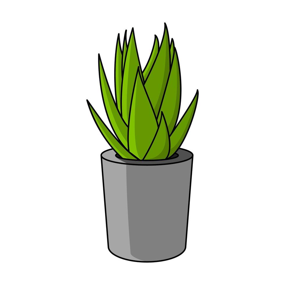 ilustración de una planta en una maceta vector