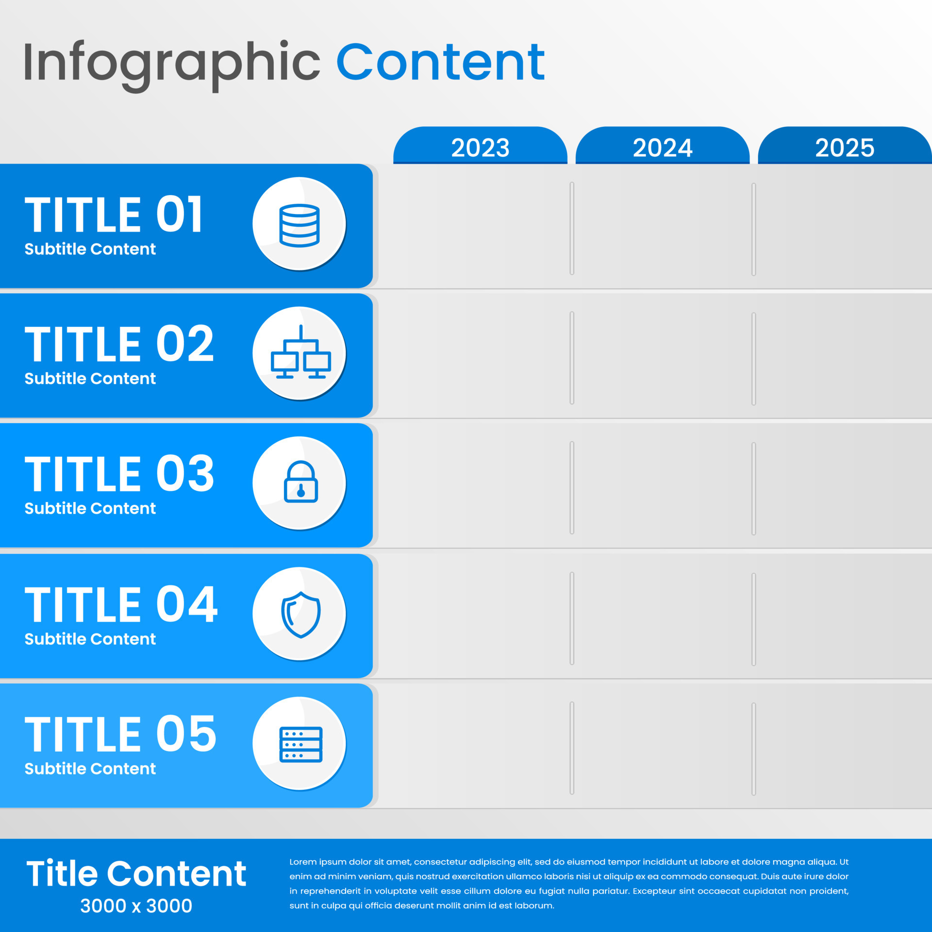 Grid style summary infographic template design 11190415 Vector Art at