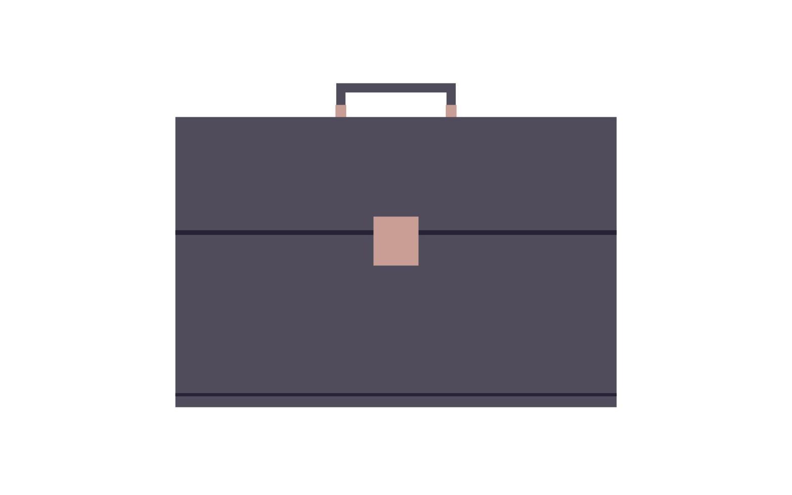 Businessman briefcase and business staff flat vector illustration.