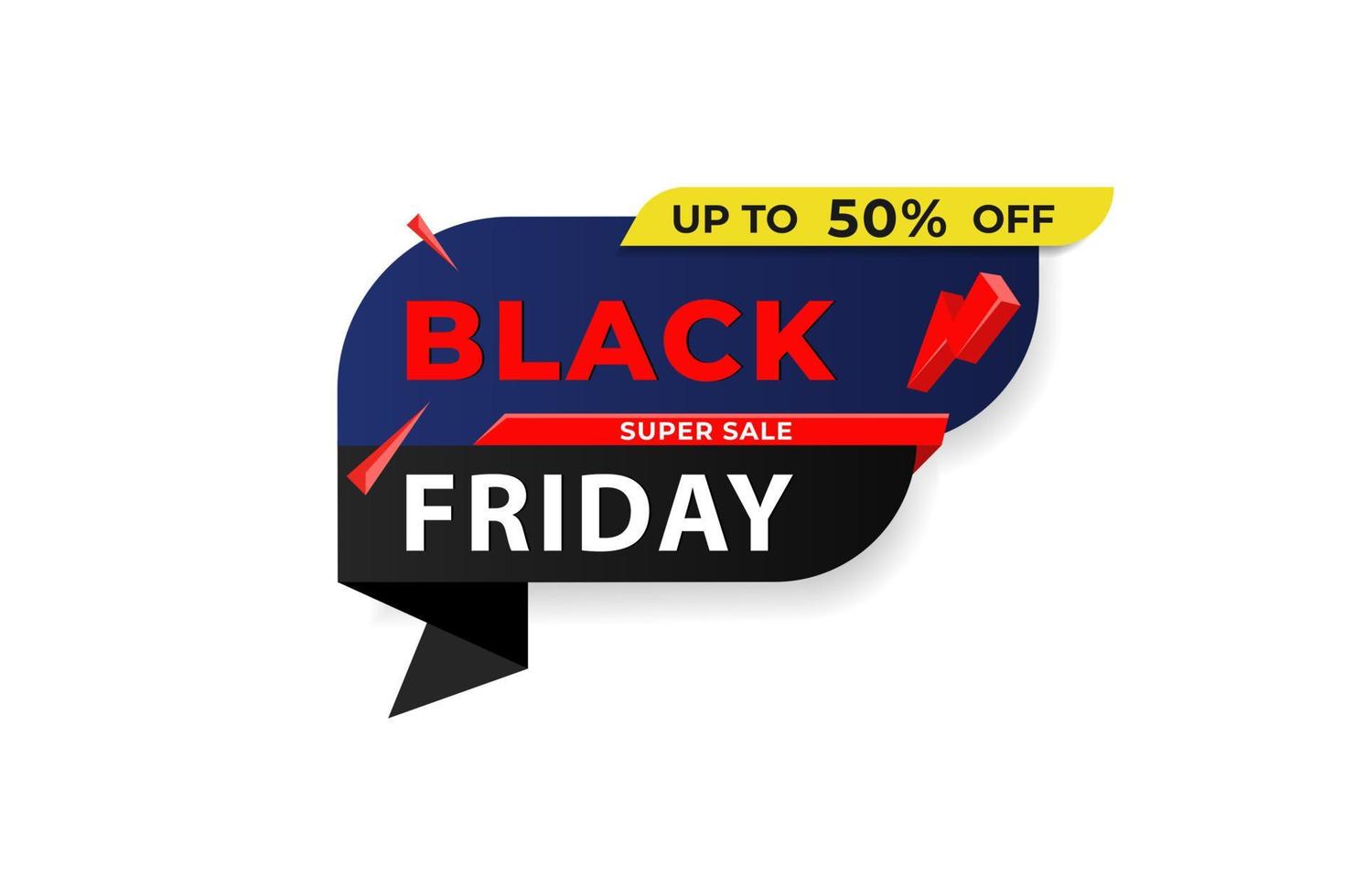 Flat Black Friday sale background vector