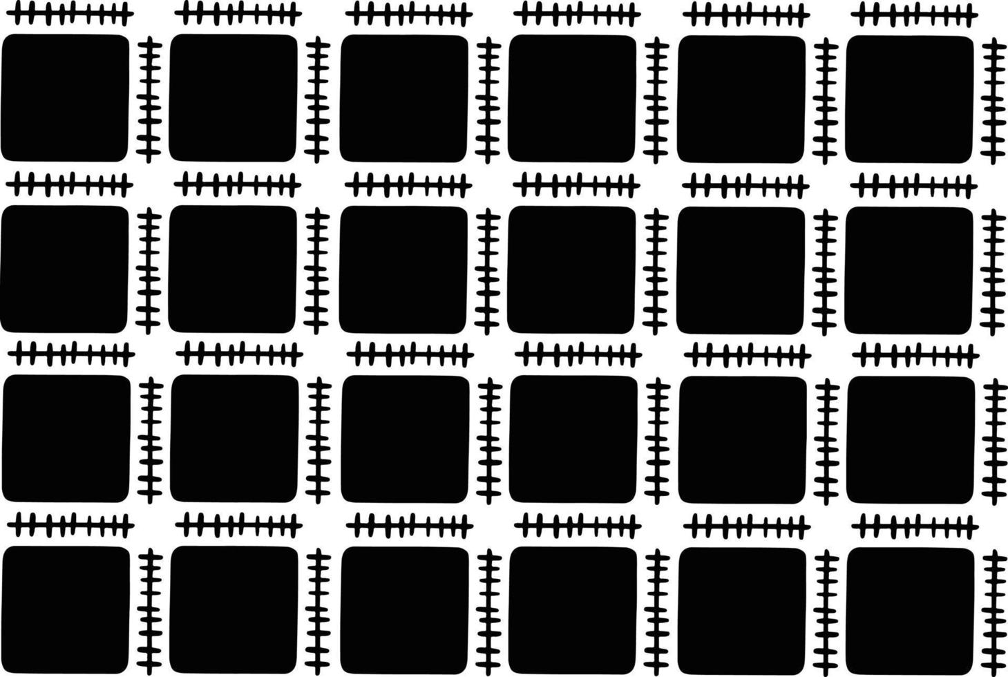 Textil de adorno de patrones sin fisuras rítmicos en blanco y negro vector