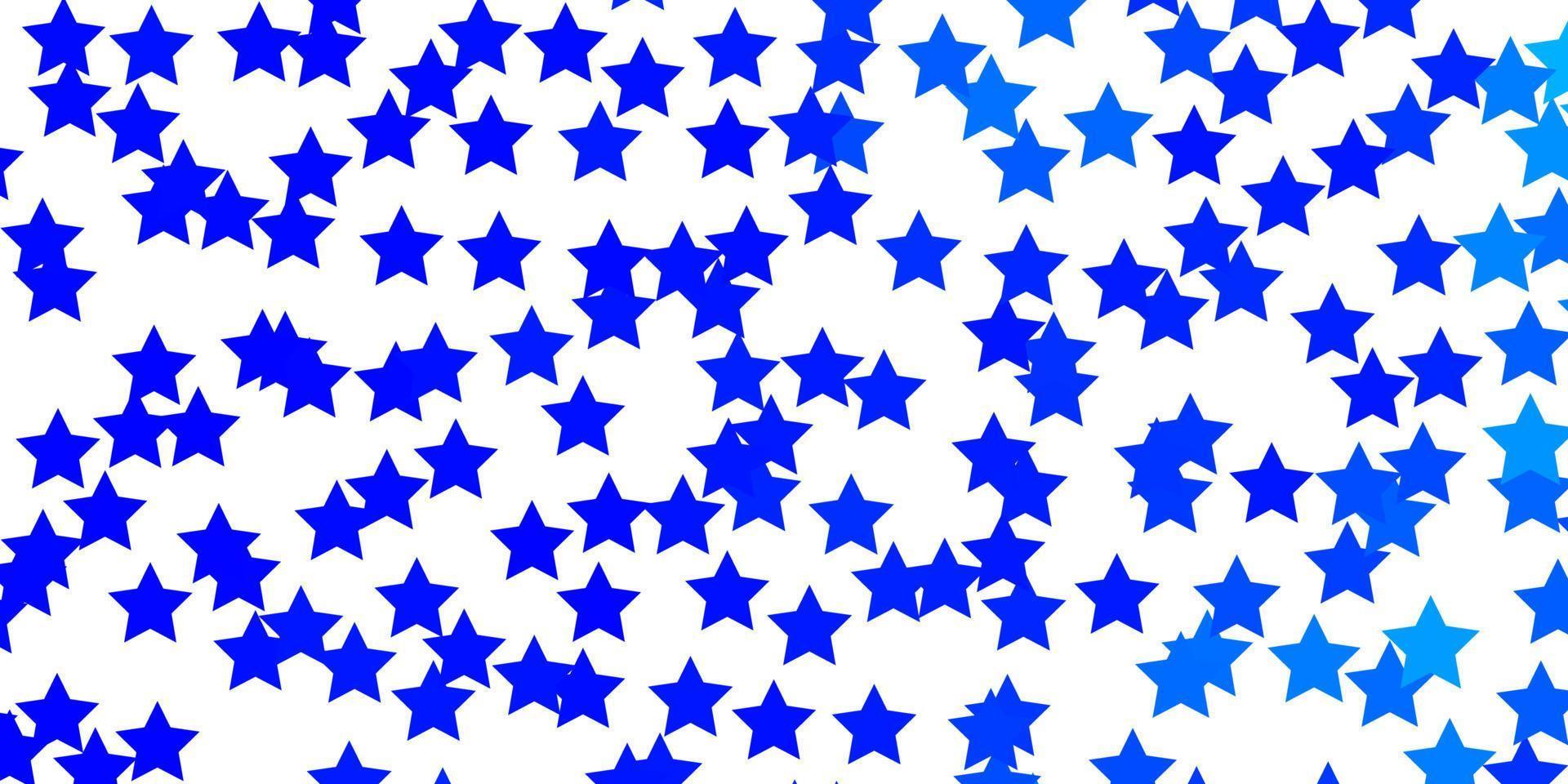 Light BLUE vector template with neon stars.