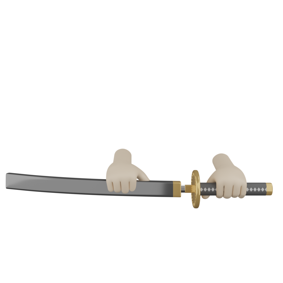 3D Isolated Hand With Weapons png