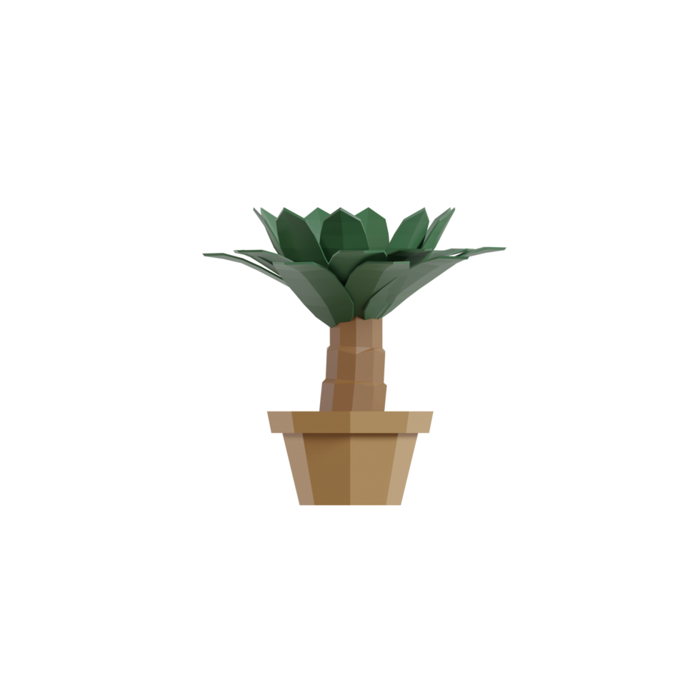 3D Isolated Plants In Pots png