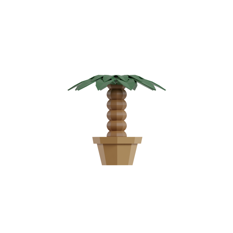 3D Isolated Plants In Pots png