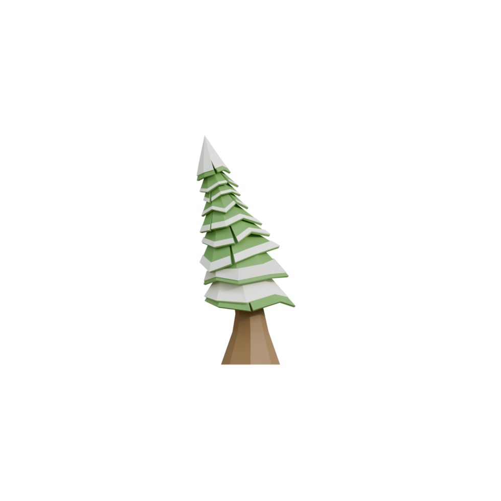 3d isolato albero con neve png