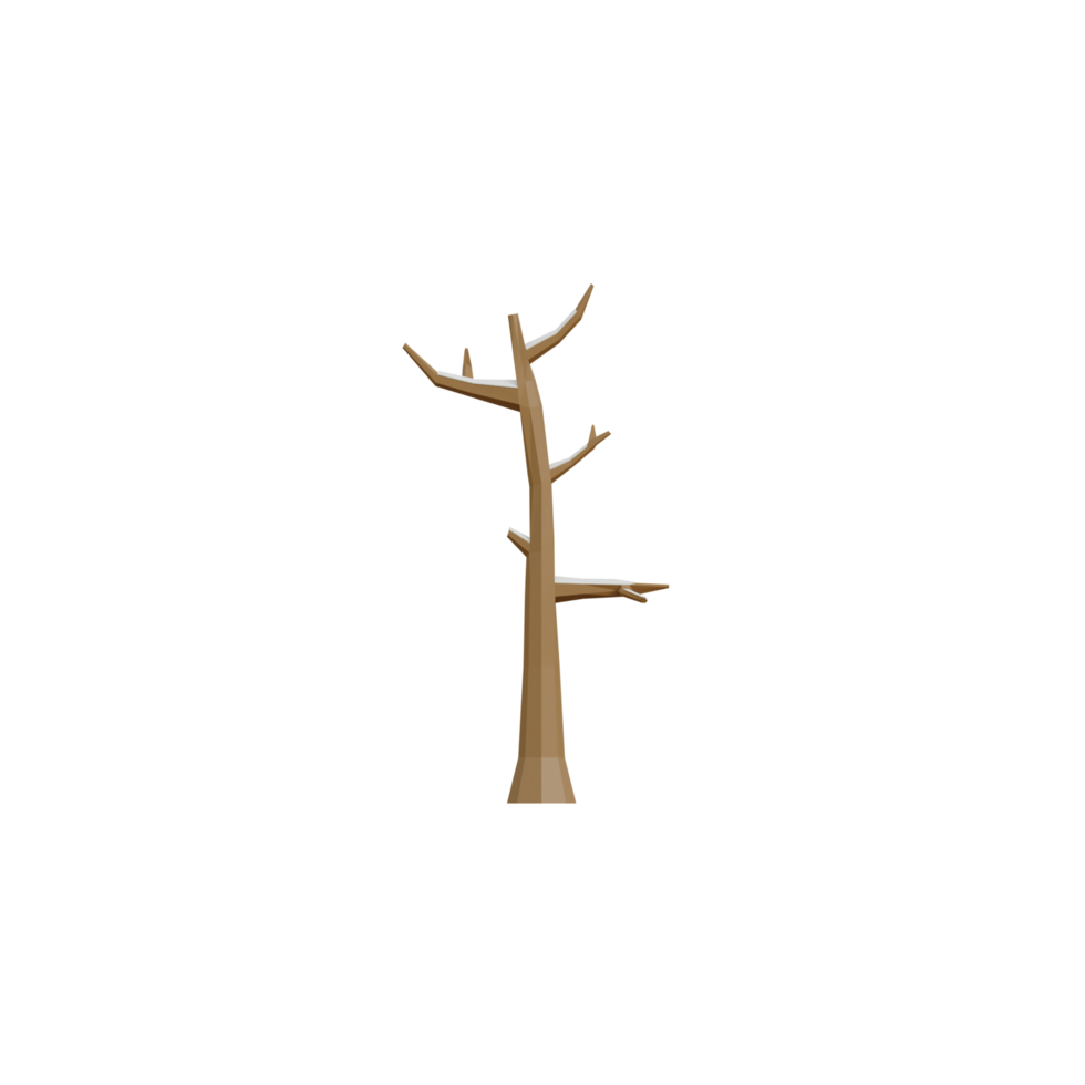 Tronc d'arbre isolé 3D png