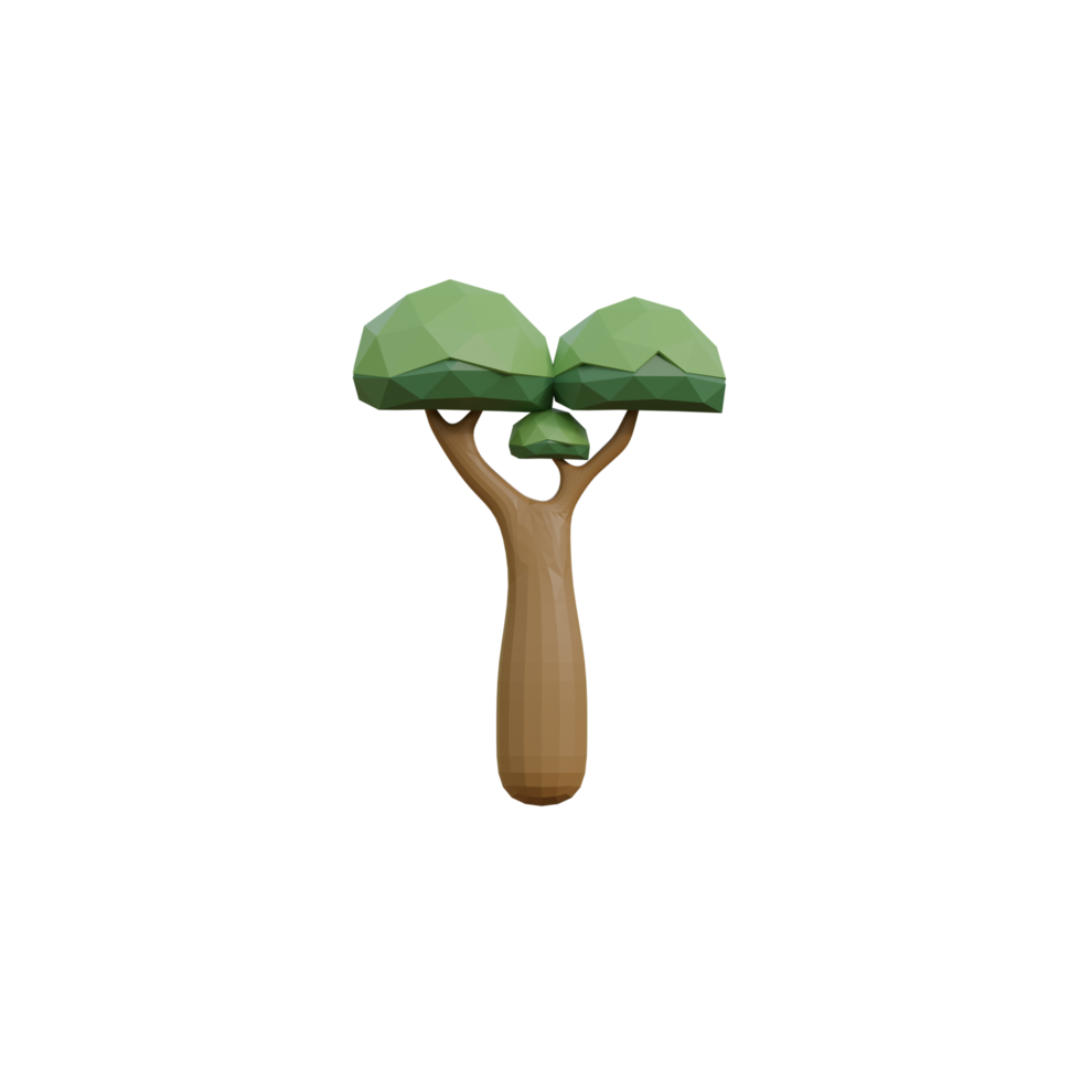 árbol verde aislado 3d png