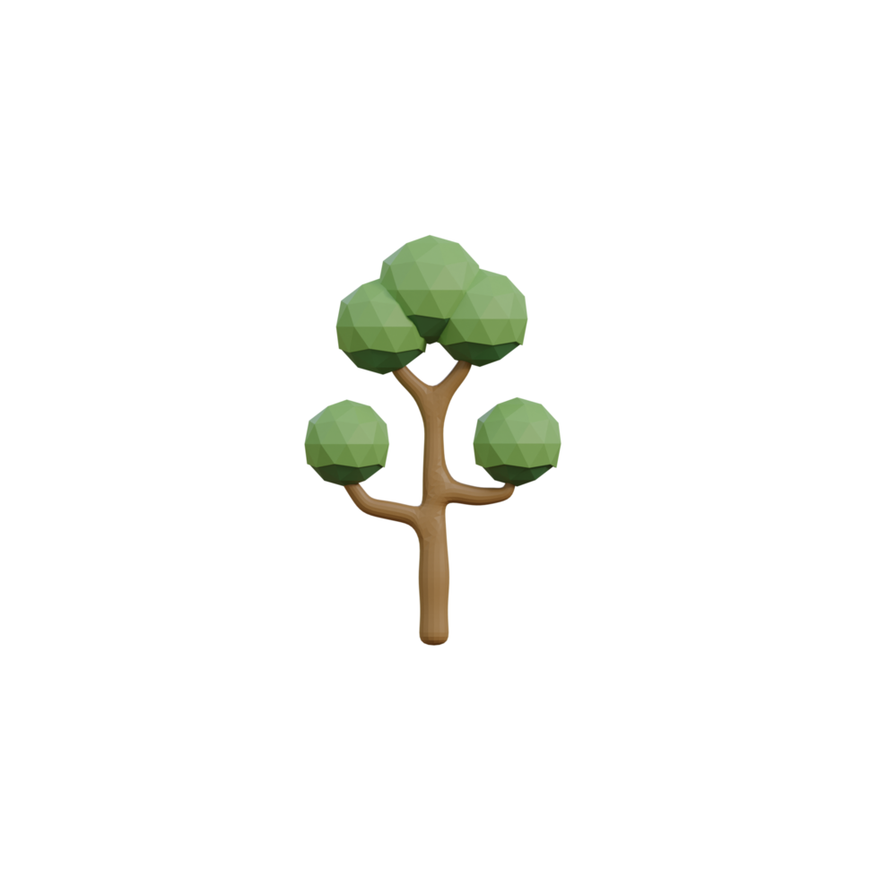 árbol verde aislado 3d png