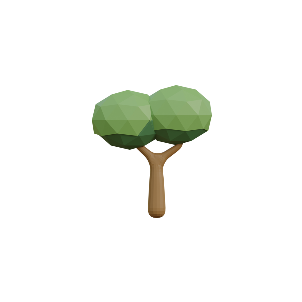 árbol verde aislado 3d png