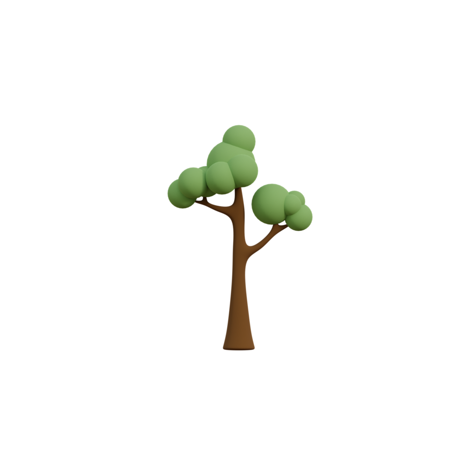 árbol verde aislado 3d png