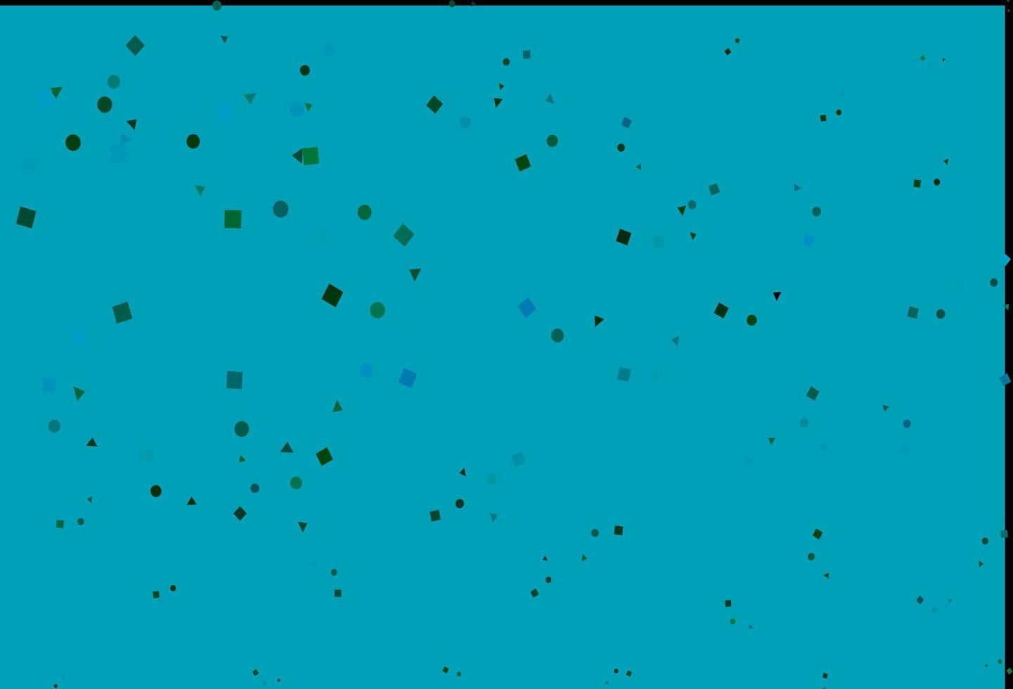Light Blue, Green vector template with crystals, circles, squares.