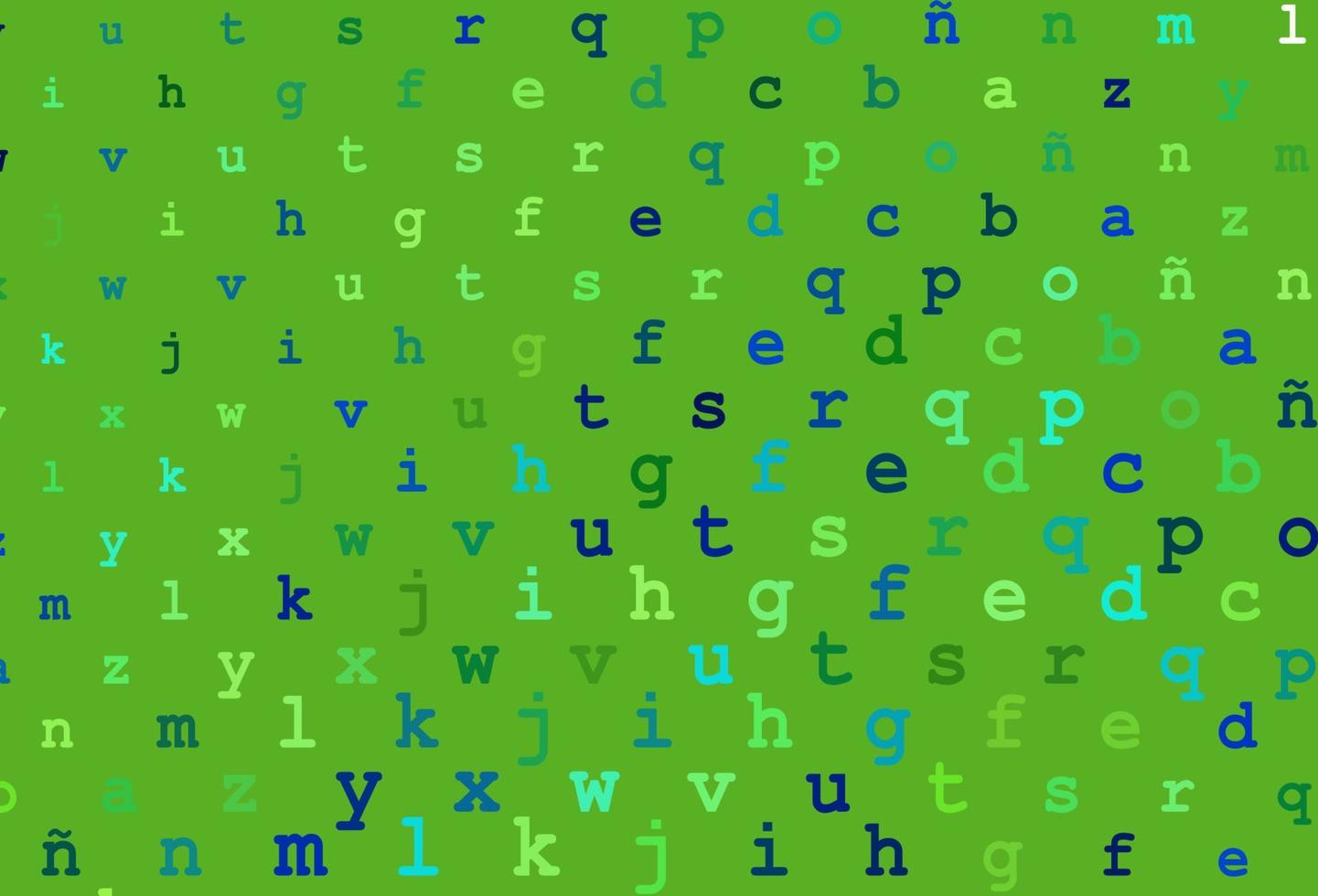 Dark blue, yellow vector template with isolated letters.