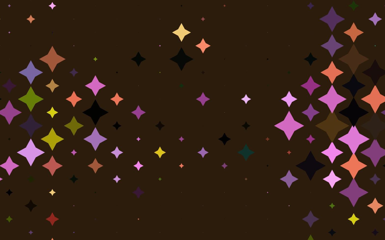 Light Multicolor, Rainbow vector template with sky stars.