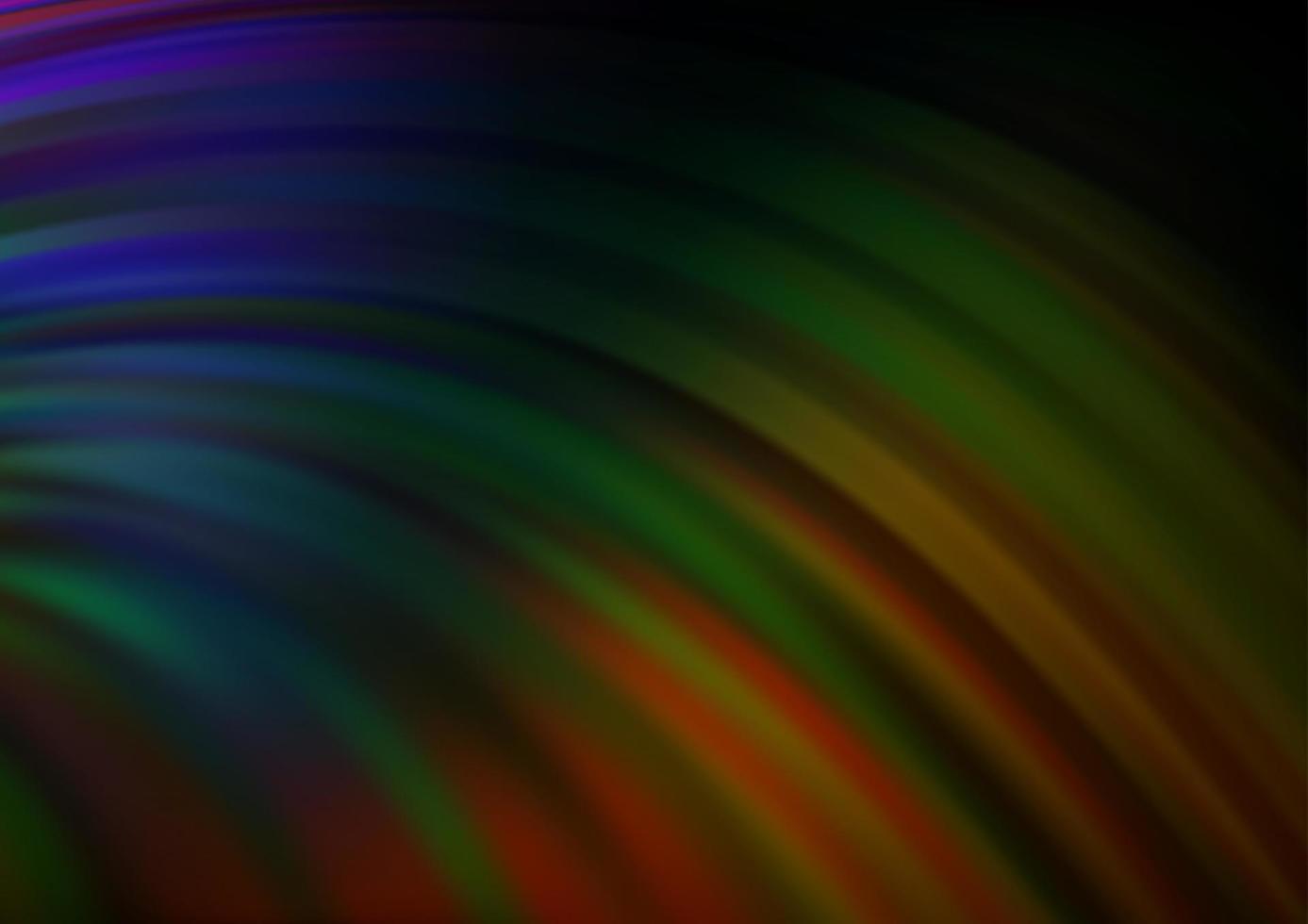 Dark Multicolor, Rainbow vector background with bent ribbons.