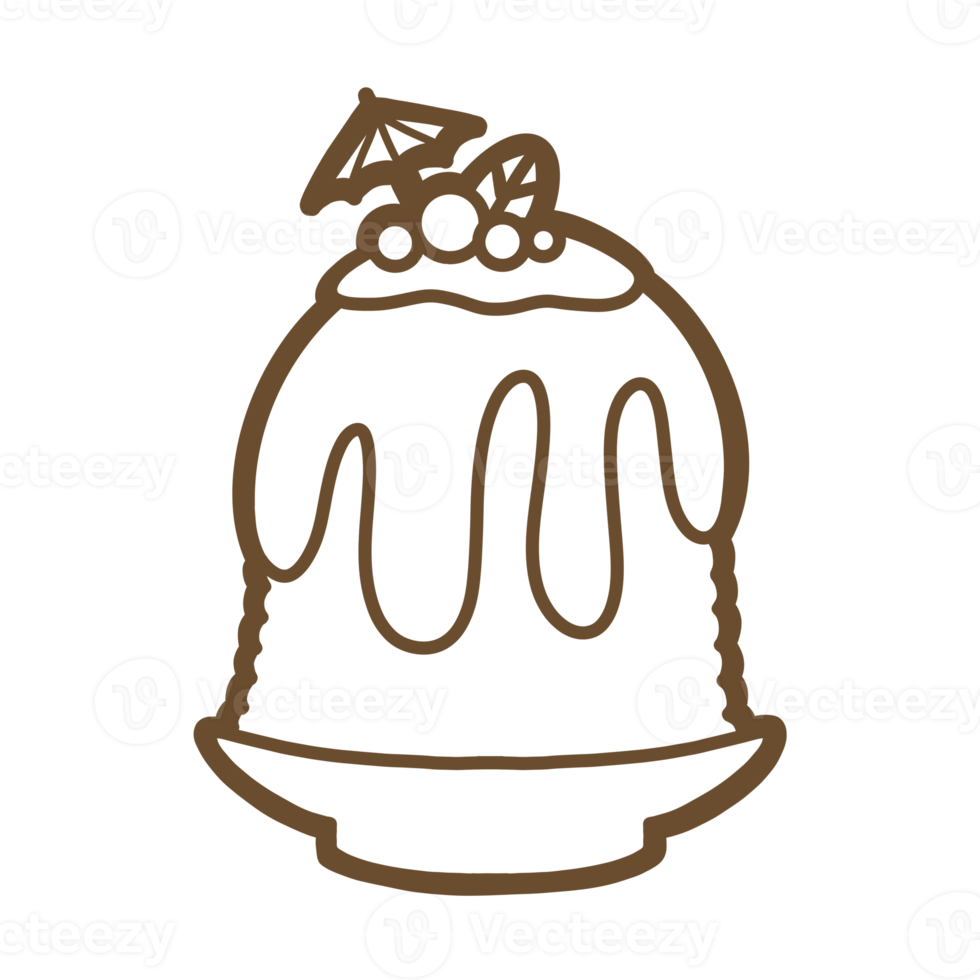 Sweet dessert outline png