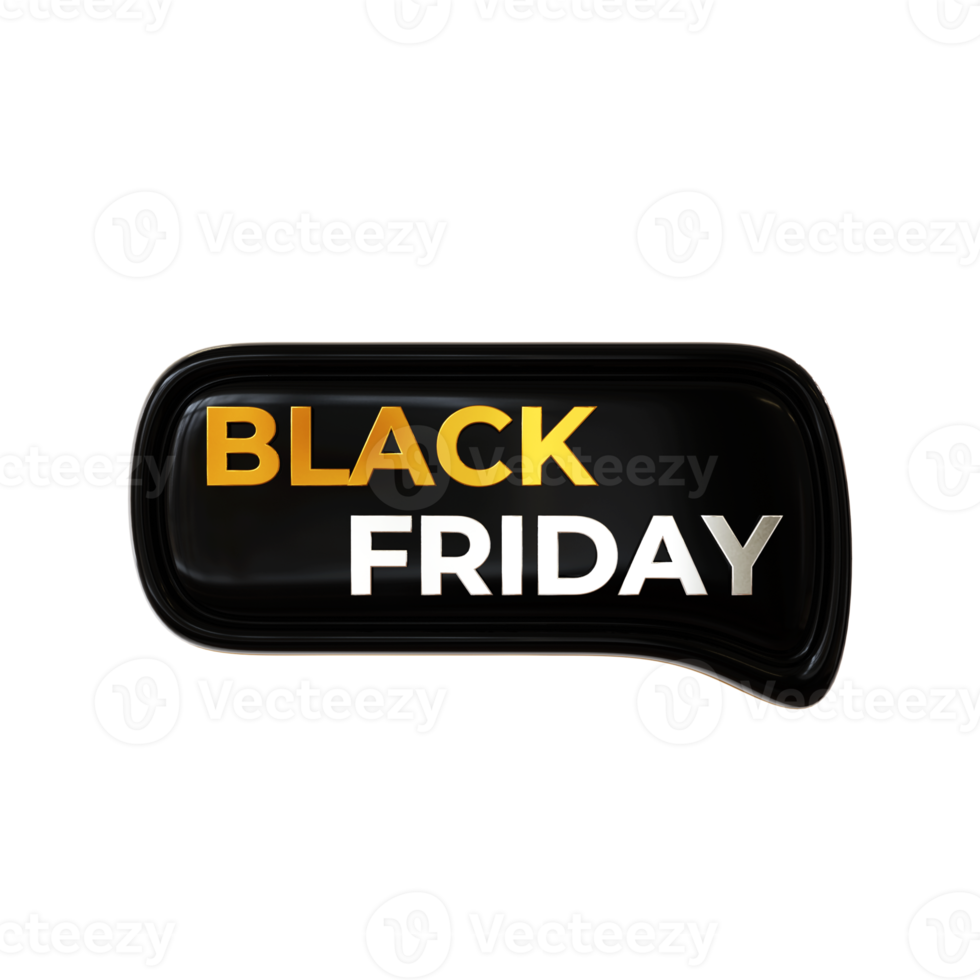 3d black friday sign png