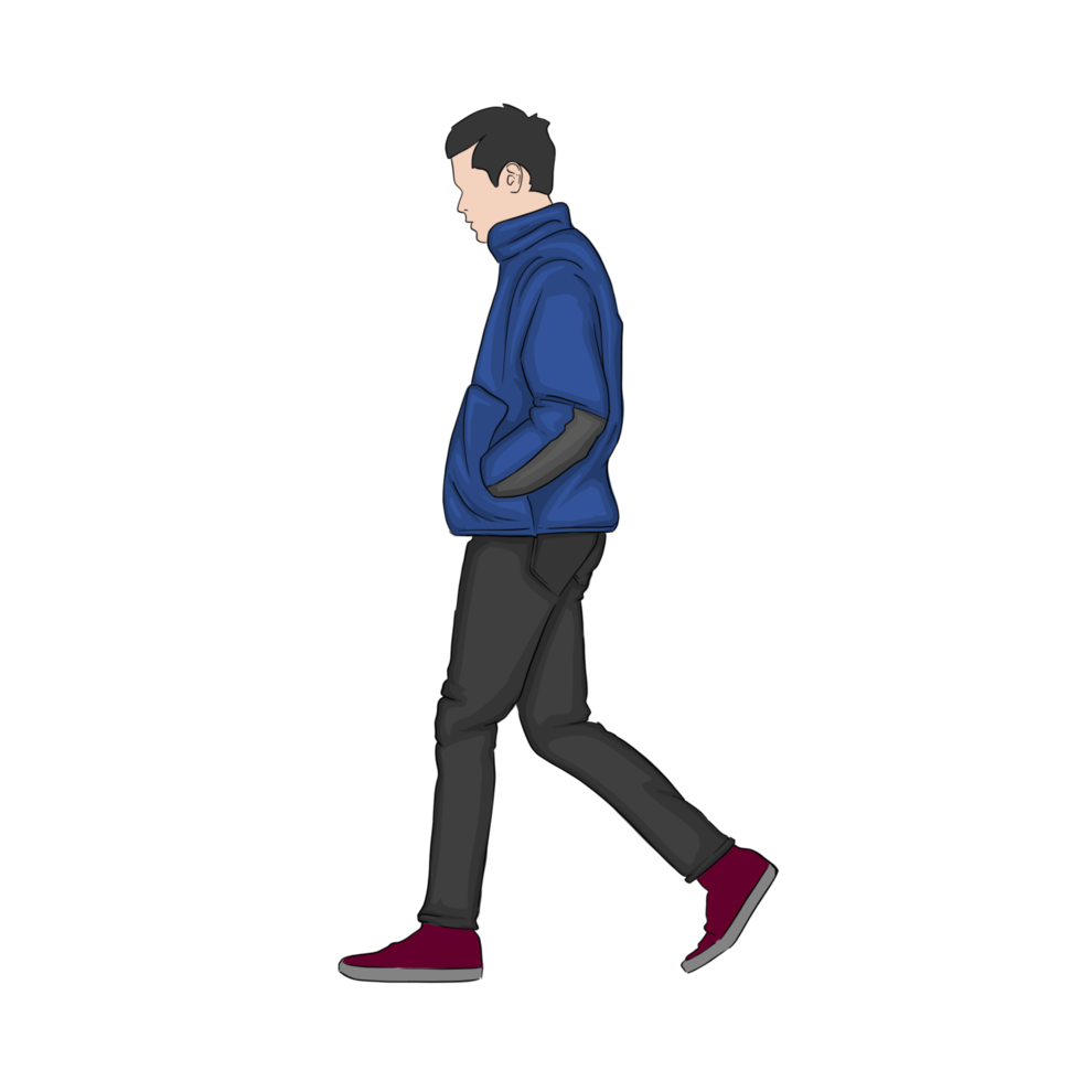 homens com elemento de estilo jaqueta para design gráfico png