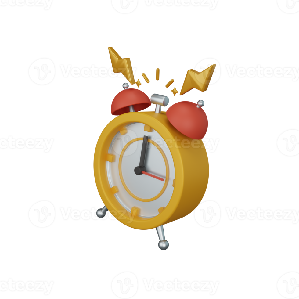 3d rendering clock isolated useful for business, company, economy, corporate and finance design png