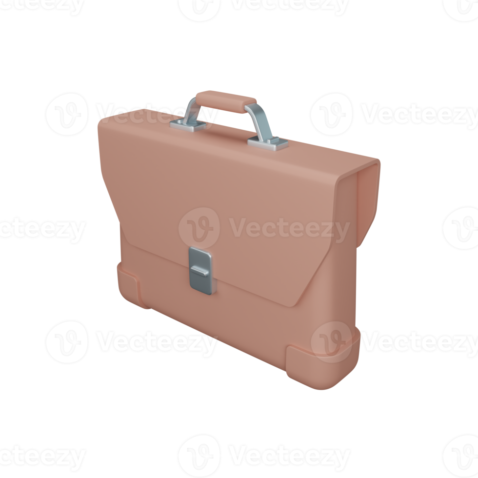 3d rendering briefcase isolated useful for business, company, economy, corporate and finance design png