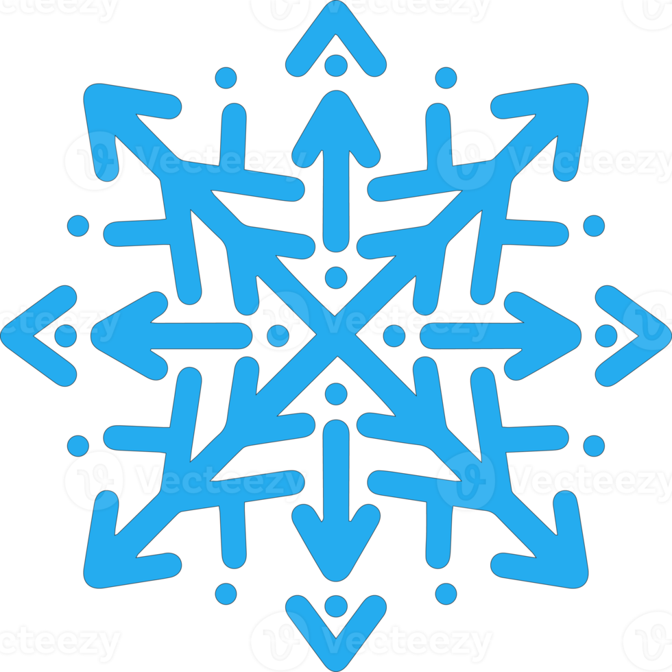 ilustração de floco de neve de natal png