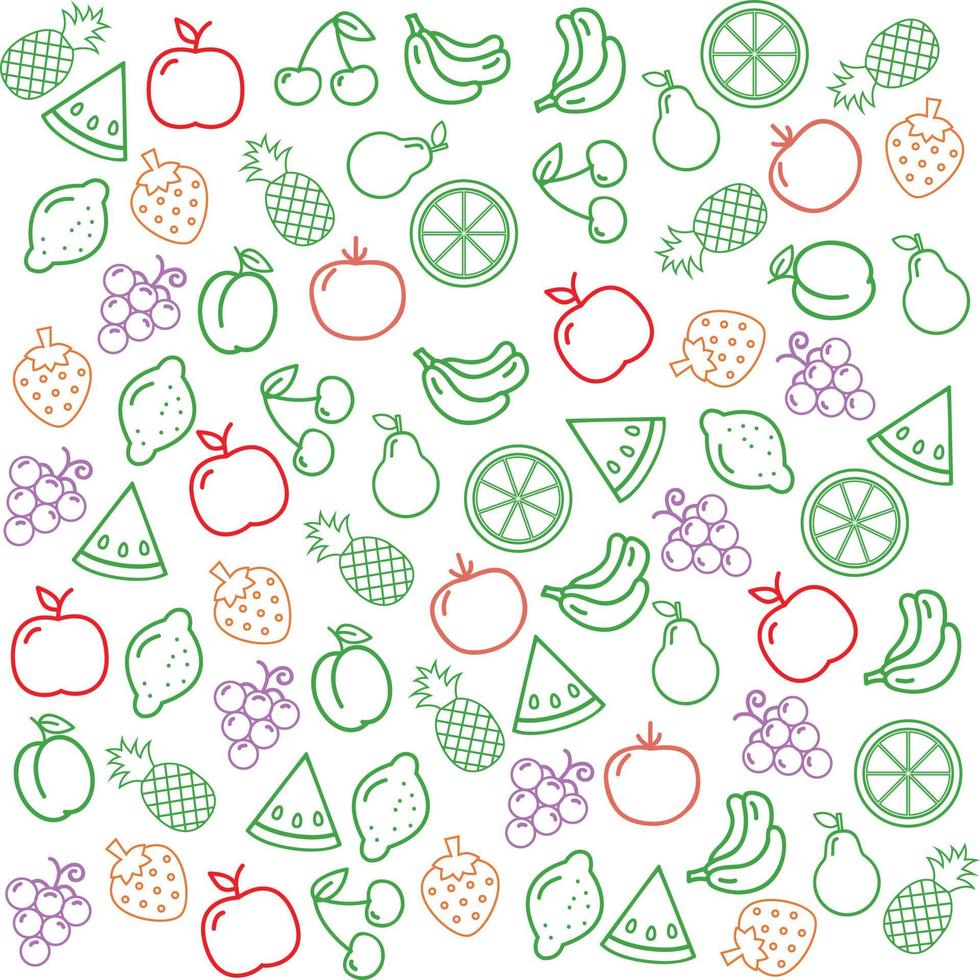 patrón de fondo de frutas vector