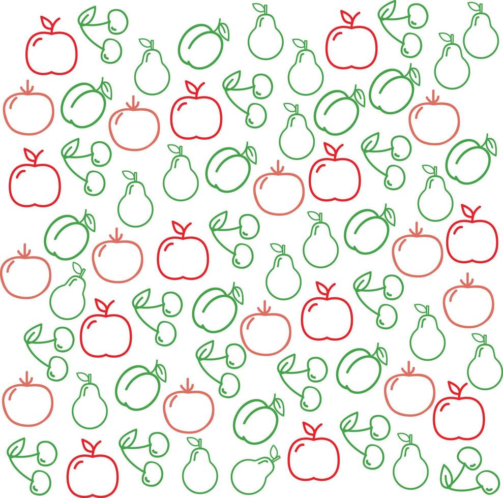 Fruits Pattern Background vector