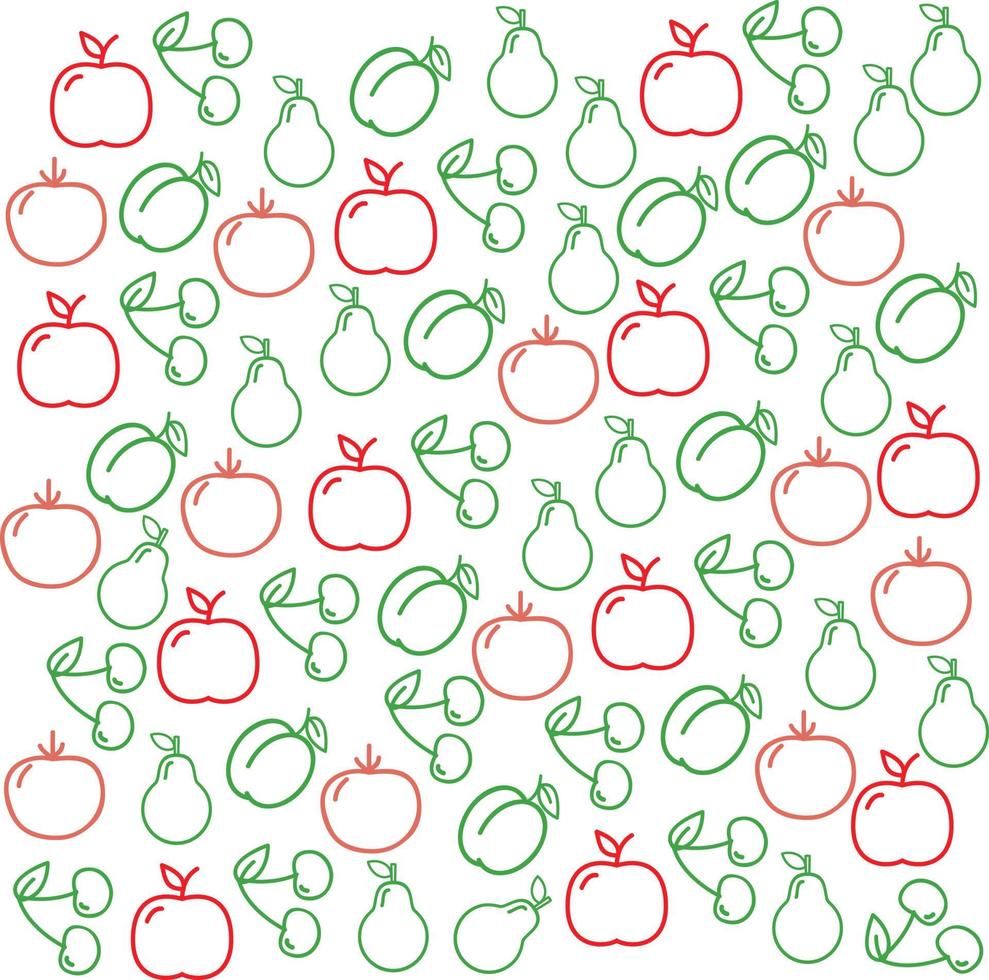 fondo de patrón de frutas vector