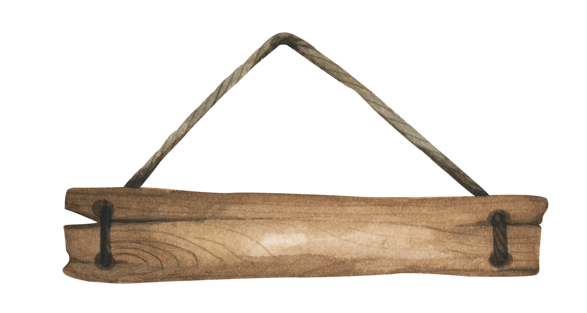 Watercolor Wooden signboards, empty Blank, wood banners, planks, board