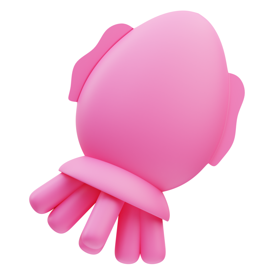 Japanese Icon, squid 3d Illustration png