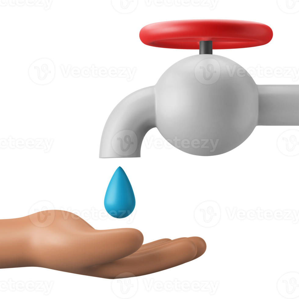 wudu prière islamique ablution rituel icône 3d illustration png