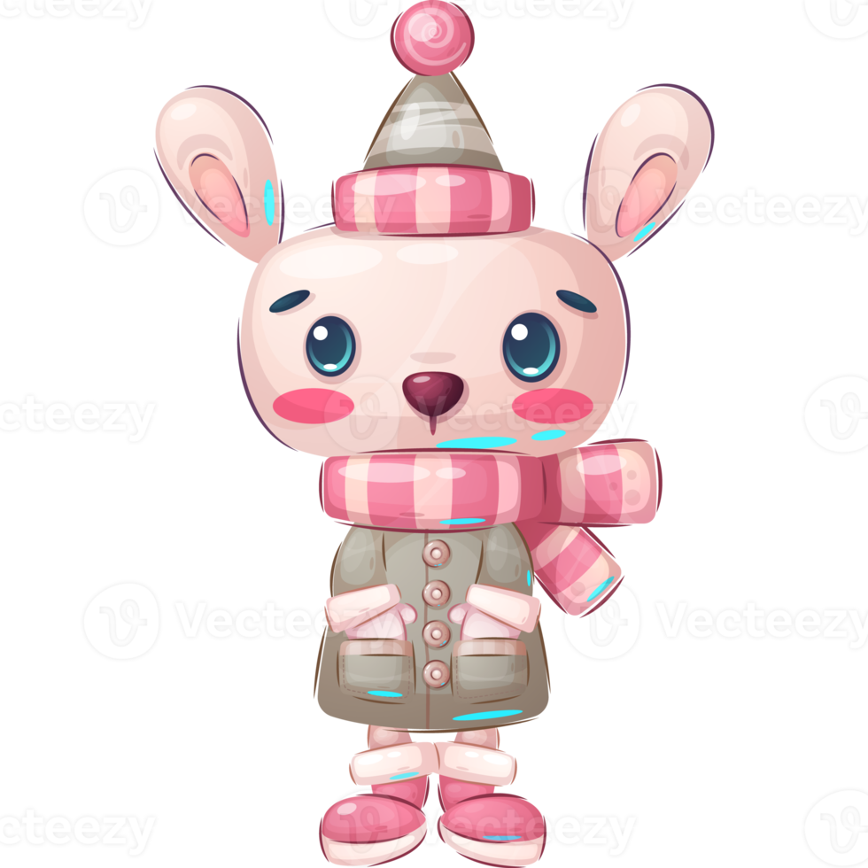 Cartoon character childish rabbit png