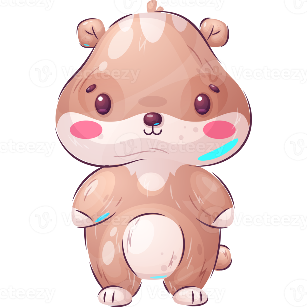 Cartoon character childish hamster png