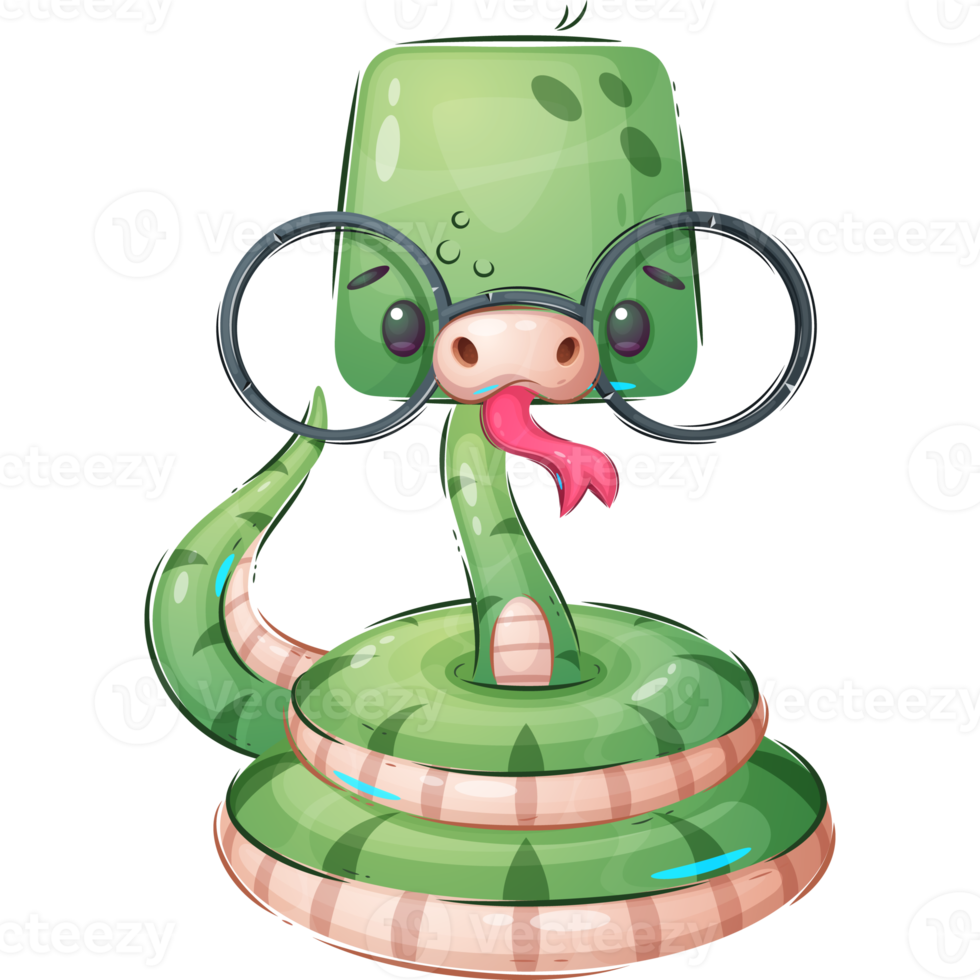 Cartoon character childish snake png