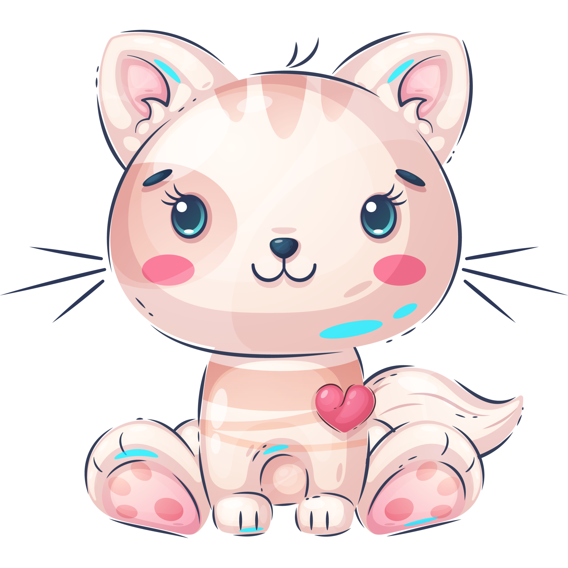 personagem de desenho animado amor infantil gato 11192035 PNG