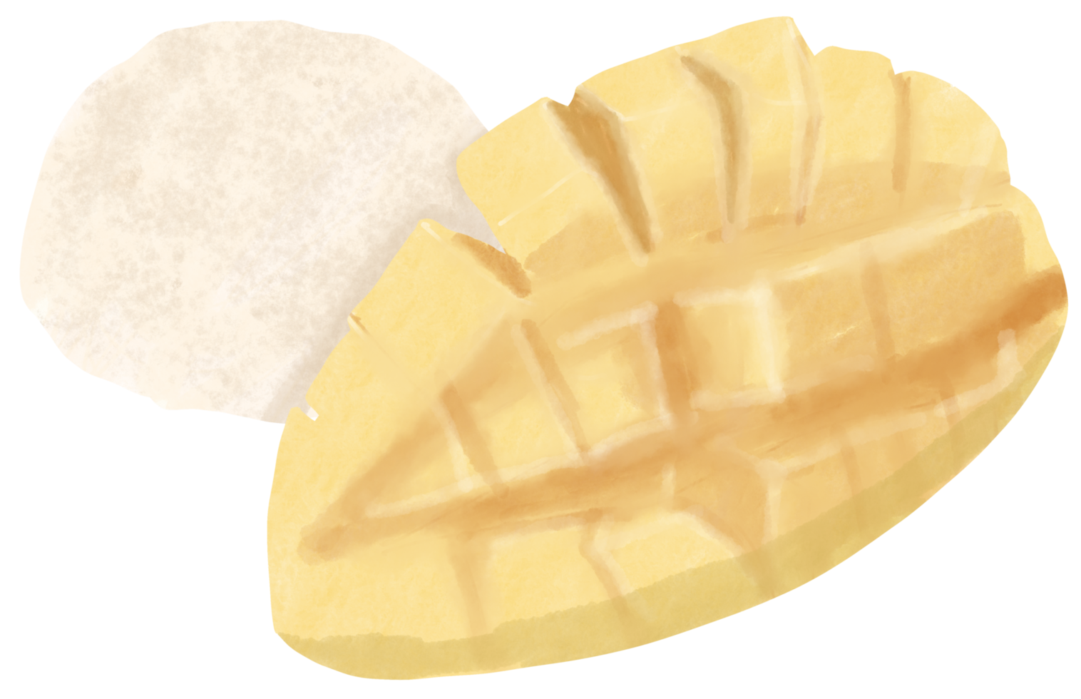 mango klebriger reis thailändische gerichte köstliches asiatisches straßenessen raue farbe aquarell png